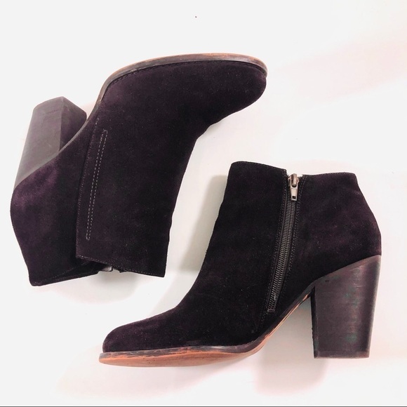 Guess Suede Stacked Heel Ankle Boots - Picture 7 of 13